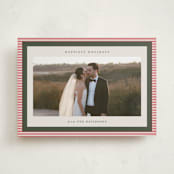 "Modern striped frame" - Holiday Cards in Candy Cane by Jackie Crawford - Front