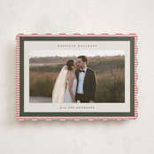 "Modern striped frame" - Holiday Cards in Candy Cane by Jackie Crawford - Front
