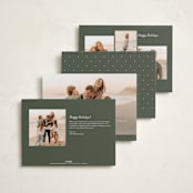 "Modern striped frame" - Holiday Cards in Candy Cane by Jackie Crawford - Back of Card Options