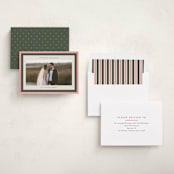 "Modern striped frame" - Holiday Cards in Candy Cane by Jackie Crawford - Assembled