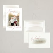 "Sheer Wash" - Holiday Cards in Cherry by Nicoletta Savod - Assembled