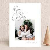 "Handwritten Wishes" - Holiday Cards in Ice by Nicole Walsh - Front