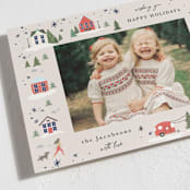 "Vintage Woodland Holiday" - Holiday Cards in Taffy by Hannah Williams - Detail