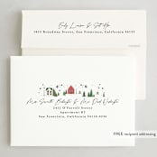 "Vintage Woodland Holiday" - Holiday Cards in Taffy by Hannah Williams - FREE Recipient Addressing