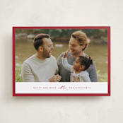 "Edge" - Holiday Cards in Berry by Angela Thompson - Front
