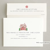 "Home Sweet Home" - Holiday Cards in Lollipop by Brooke Chandler - FREE Recipient Addressing
