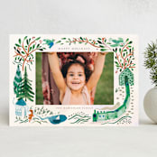 "Festive Forest" - Holiday Cards in Pea by Morgan Ramberg - Front