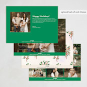 "Festive Forest" - Holiday Cards in Pea by Morgan Ramberg - Back of Card Options