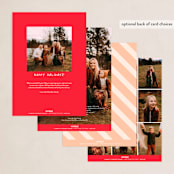 "Floral Pop" - Holiday Cards in Cherry by Lindsay Megahed - Back of Card Options