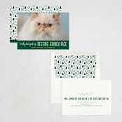 "Grinch Face" - Holiday Cards in Noble Fir by Erica Krystek - Assembled