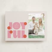 "pop joy" - Holiday Cards in Candied Grapefruit by Lori Wemple - Front