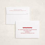 "Ski Slope" - Holiday Cards in Cranberry by Baumbirdy - FREE Recipient Addressing