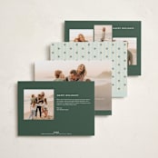 "Charming Stripe" - Holiday Cards in Juniper by Olivia Raufman - Back of Card Options