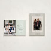 "Charming Stripe" - Holiday Cards in Juniper by Olivia Raufman - Photo Orientation Options