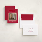 "Christmas Treats" - Holiday Cards in Red Chew Toy by Sarah Hawkins Designs - Assembled