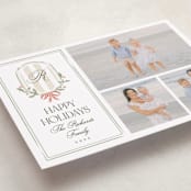 "Striped Crest" - Holiday Cards in Snow by Robert and Stella - Detail