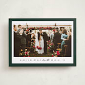 "Colored Edge" - Holiday Cards in Hunter by Jennifer Postorino - Front