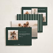 "Colored Edge" - Holiday Cards in Hunter by Jennifer Postorino - Back of Card Options