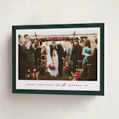 "Colored Edge" - Holiday Cards in Hunter by Jennifer Postorino - Folded Card