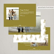 "Pick Your Tree" - Holiday Cards in Snowflake by Petra Kern - Back of Card Options