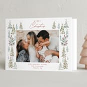 "Pick Your Tree" - Holiday Cards in Snowflake by Petra Kern - Folded Card