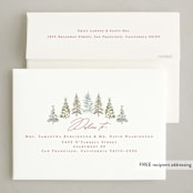 "Pick Your Tree" - Holiday Cards in Snowflake by Petra Kern - FREE Recipient Addressing