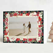 "abundant frame" - Holiday Cards in Fuchsia by Phrosné Barwood - Folded Card