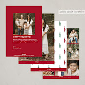 "A Merry Bunch" - Holiday Cards in Holly Berry by Jessica Corliss - Back of Card