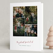 "A Merry Bunch" - Holiday Cards in Holly Berry by Jessica Corliss - Folded Card