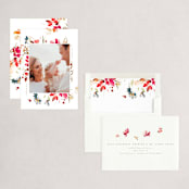 "Holiday Meadow" - Holiday Cards in Carnation by Grace Kreinbrink - Assembled