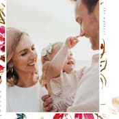 "Holiday Meadow" - Holiday Cards in Carnation by Grace Kreinbrink - Detail