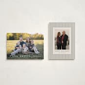 "Strand" - Holiday Cards in Cotton by Amy Kross - Photo Orientation Options