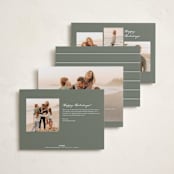 "Merriest Wishes" - Holiday Cards in Snow by Ashley Iwafuchi - Back of Card Options