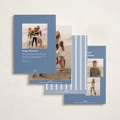 "Seabreeze" - Holiday Cards in Powder Blue by Erin L. Wilson - Back of Card Options