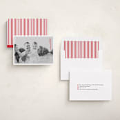 "Modern Postcard" - Holiday Cards in Berry by Wendy Chung - Assembled
