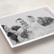 "Modern Postcard" - Holiday Cards in Berry by Wendy Chung - Detail