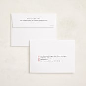 "Modern Postcard" - Holiday Cards in Berry by Wendy Chung - FREE Recipient Addressing