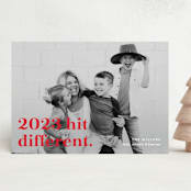 "Hit Different" - Holiday Cards in Santa Suit by J. Dario Design Co. - Front
