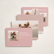 "Mina" - Holiday Cards in Berry by Pati Cascino - Back of Card Options