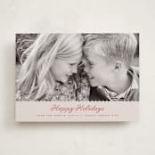 "Simple Scalloped Edge" - Holiday Cards in Berry by Kelly Schmidt - Front