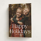 "Big Holiday serif" - Holiday Cards in Snow by Jackie Crawford - Folded Card