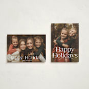 "Big Holiday serif" - Holiday Cards in Snow by Jackie Crawford - Photo Orientation Options