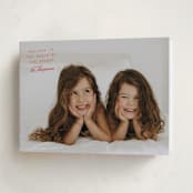 "Believe" - Holiday Cards in Cranberry by Heather Schertzer - Folded Card