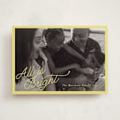 "All is Bright!" - Holiday Cards in Shine Star by Pati Cascino - Front