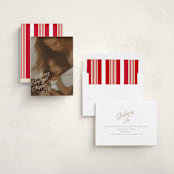"Scripted Note" - Holiday Cards in Champagne by Baumbirdy - Assembled
