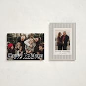 "Outline" - Holiday Cards in Starlight by Jessie Steury - Photo Orientation Options