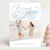 "Holiday Tides" - Holiday Cards in Azul by Paige Rothhaar - Front