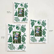 "Bauble & Bow" - Holiday Cards in Fir by Corinne Malesic - Formats Available