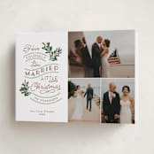 "A Little Married" - Holiday Cards in Cranberry by Sarah Brown - Folded Card