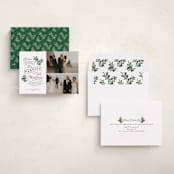 "A Little Married" - Holiday Cards in Cranberry by Sarah Brown - Assembled